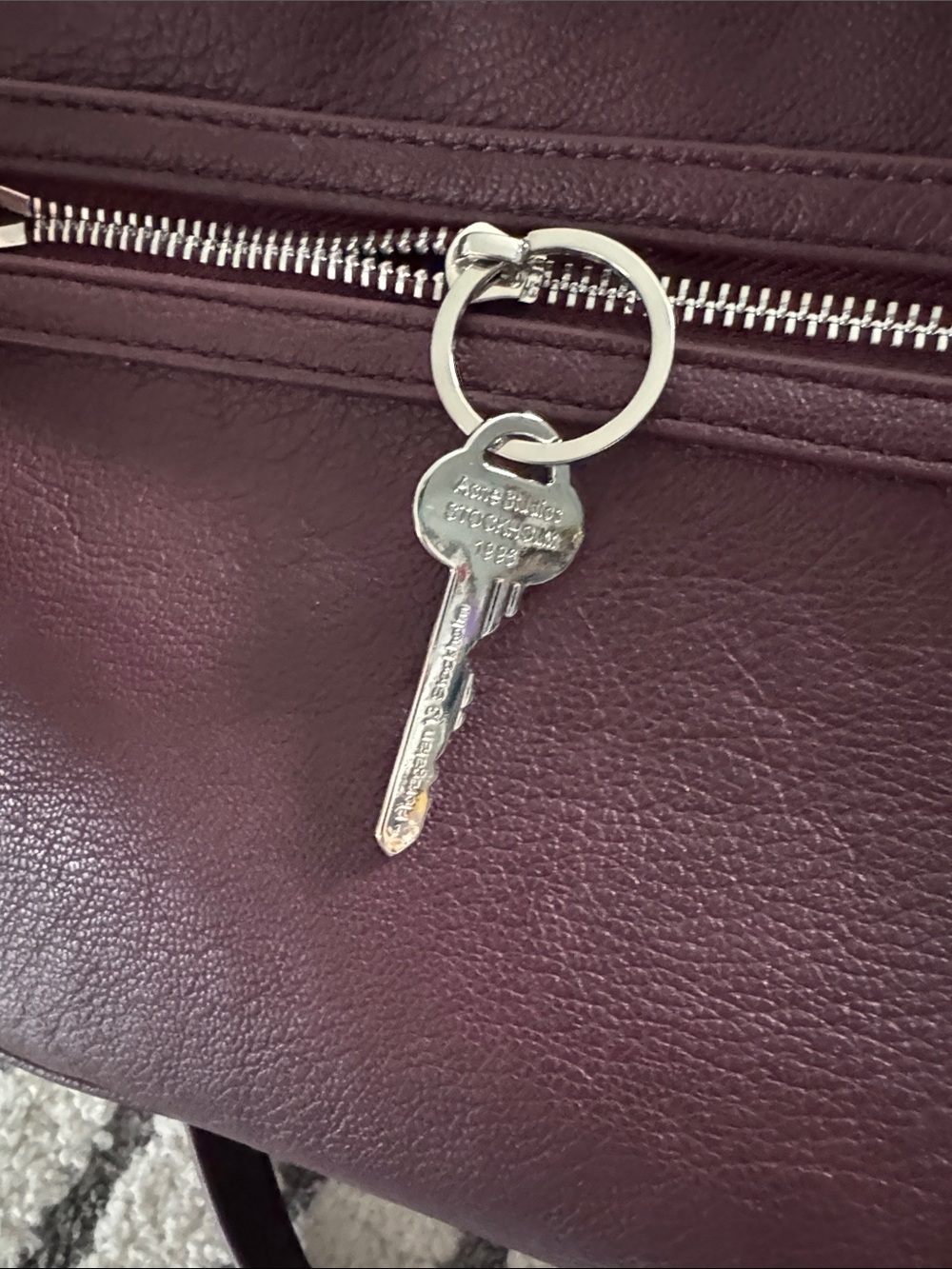 Leather Bag in Deep Burgundy - Stylish Everyday Carry View 5